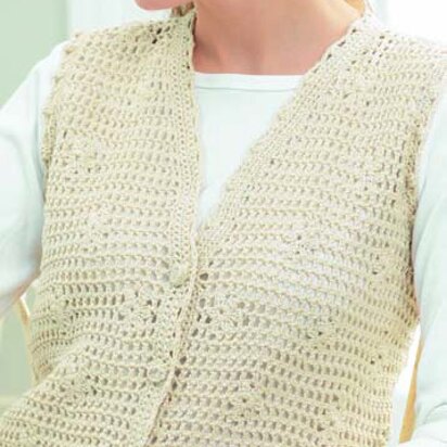 Daisy Mesh Vest in Patons Grace