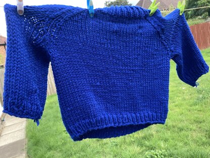 Super chunky blue jumper