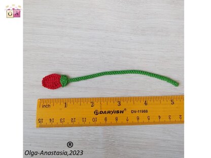 Poppy flower bud crochet