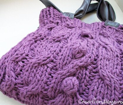 Cables and bobbles handbag