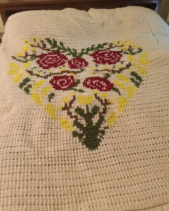 Hearts & Flowers Baby Blanket