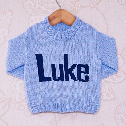 Intarsia - Luke Moniker Chart - Childrens Sweater