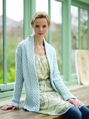 "Cabled Jacket" - Jacket Knitting Pattern For Women in Debbie Bliss Rialto DK - CMDK06