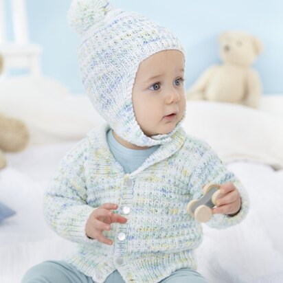 Dungarees, Jacket and Hat in King Cole Little Treasures DK - 5855 - Leaflet - knitting pattern