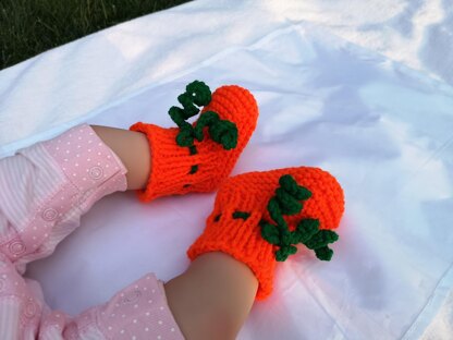 Pumpkin Baby Booties