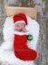 Christmas Stocking Cocoon & Santa Hat Photo Prop