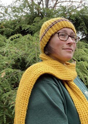 Easy Scarf to Knit in Farrow Rib Stitch