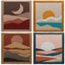 Landscape Knitting Pattern Bundle 4 Squares