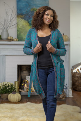 Women's Calm Cardigan in Universal Yarn Fibra Natura Dona - Downloadable PDF