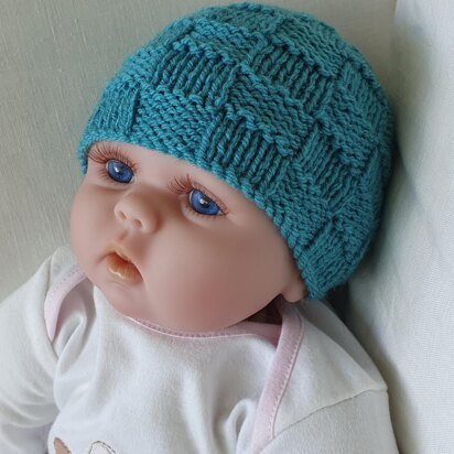 Timmy - Seamless block stitch baby beanie