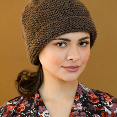 Simple Garter Hat in Lion Brand Fishermen's Wool - 90624AD