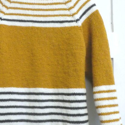 Petit Paris Mustard Yellow Striped Jumper Sweater