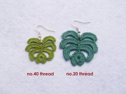 Monstera earrings