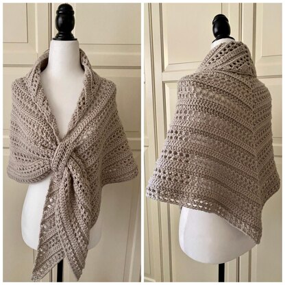 Prayer Shawl Crochet Gathered Easy PATTERN, Easy Prayer Shawl Wrap