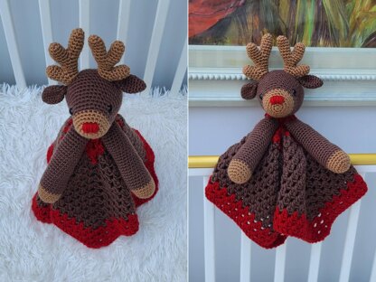 Rudolph The Reindeer Baby Lovey Crochet Pattern