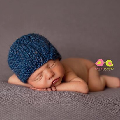 #3 Newborn cabled beanie