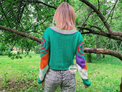 Hippie magic mushroom sweater