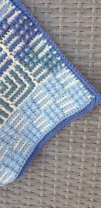 Mosaic Pinwheel Blanket in Blues