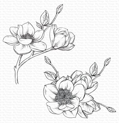My Favorite Things Cling Rubber Stamps - Magnolia Blossoms