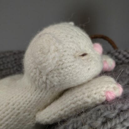 Kitten knitting pattern. Sleeping kitten knitting pattern