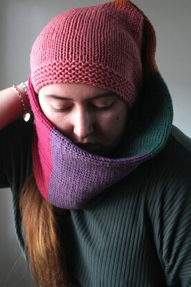 Knitted Beanie Scarf