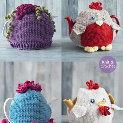 Crochet/Knitted Teacosies in Sirdar Country Style DK - 8017 - Downloadable PDF