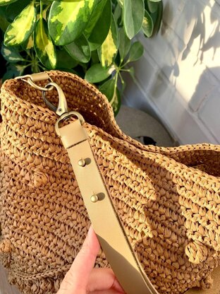 Crochet Raffia Hobo Bag Pattern: Bubble Stitch Tote