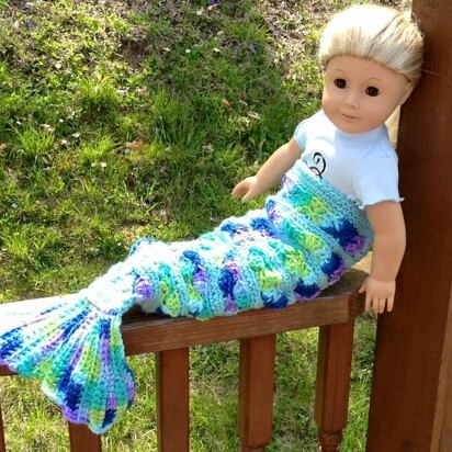 18 inch Doll Be a Mermaid Blanket