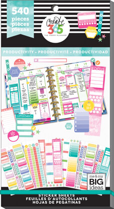 Happy Planner Sticker Value Pack - Productivity Fill-In, 540/Pkg