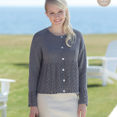 Womans Cardigan in Sirdar Cotton DK - 7352 - Downloadable PDF