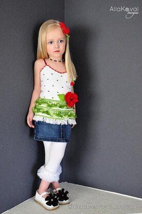 Poppy Tank Top Hand Knitted with crochet details