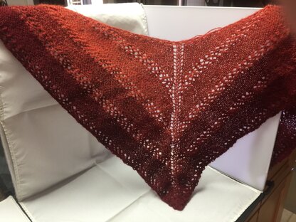 Red Lacy Shades Shawl