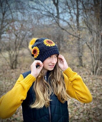 Winter Flower Beanie