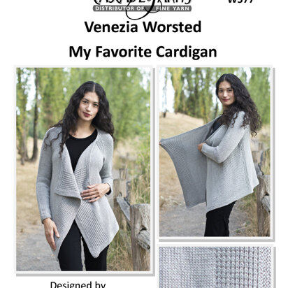 My Favourite Cardigan in Cascade Yarns Venezia Worsted - W577 - Downloadable PDF