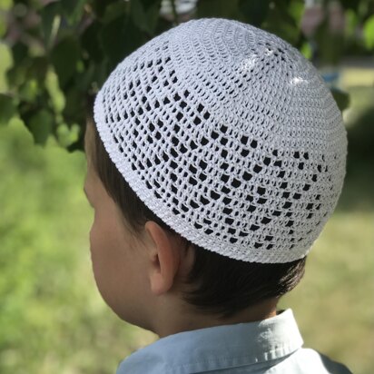 Crochet skull cap kufi for adults