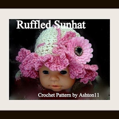 Ruffled Sunhat | Crochet Pattern by Ashton11