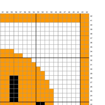 Mini C2C Emoji Smile Face Pillow 42x42 Squares Crochet Pattern