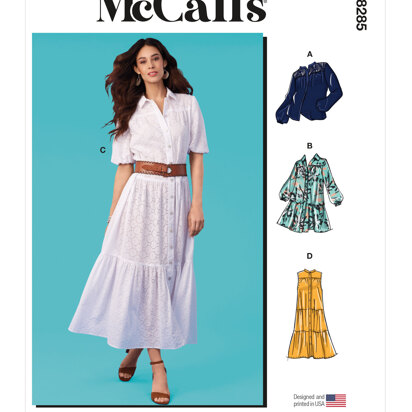 McCall's Misses' Top and Dresses M8285 - Sewing Pattern