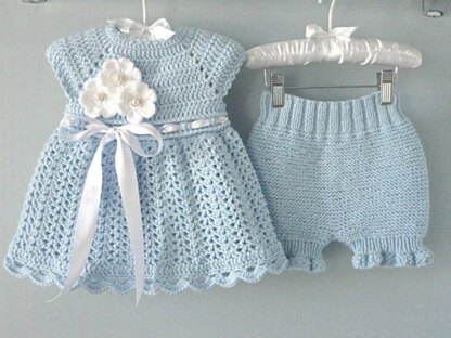 Crocheted Baby Dress Knitting Baby Bloomers