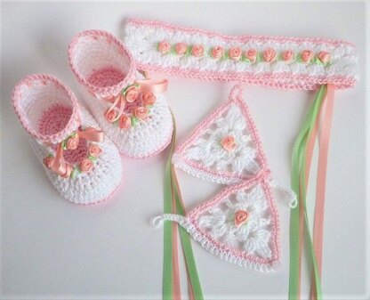 ROSY christening baby set