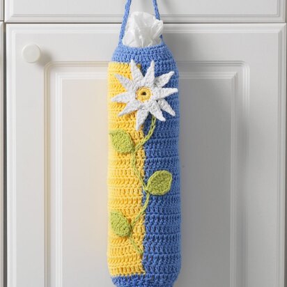 Two Color Bag Holder in Bernat Handicrafter Cotton Solids - knitting pattern