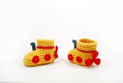Yellow Submarine Baby Boots