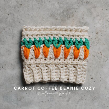 Carrot Coffee Beanie Cozy