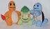 Mini Pokemon (Bulbasaur, Charmander and Squirtle)