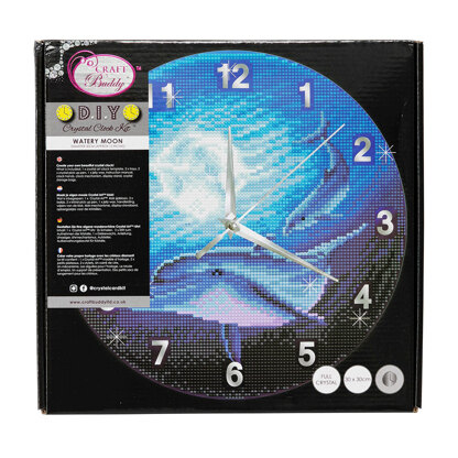 Crystal Art Watery Moon, Clock Diamond Painting Kit