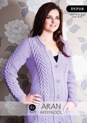 Cardigan in DY Choice Aran With Wool - DYP118
