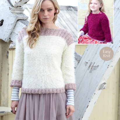 Sweaters in Sirdar Ophelia and Freya - 7265 - Downloadable PDF