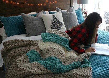 Farmhouse King Size Blanket Crochet pattern by MJsOffTheHook