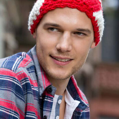 More Moxie Beanie in Red Heart Heads Up - LW3826 - Downloadable PDF