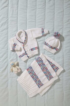 Jacket, Cardigan, Hats and Blanket in King Cole Comfort Baby DK- P6292 - Leaflet